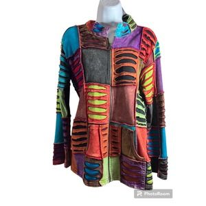 Rising International Jacket Boho Zip Up Hoodie Medium